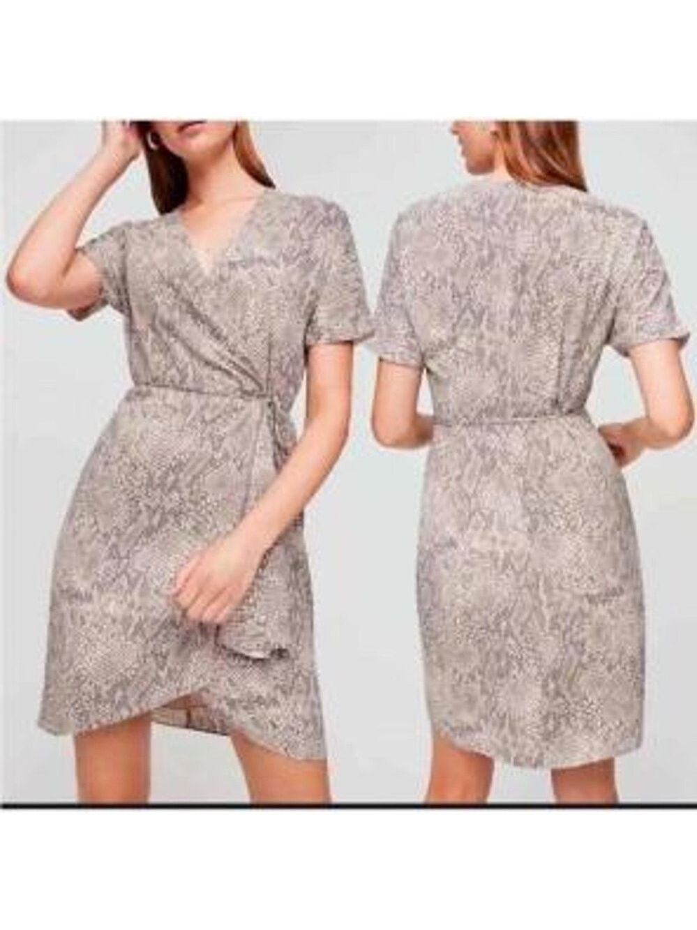 Aritzia Babaton Wallace Wrap Dress in Snake-print, size XXS